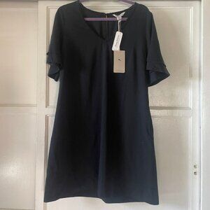 Tommy Bahama NWT Women's Dress Medium Dark Gray Crochet Trim Bell Sleeves Resort